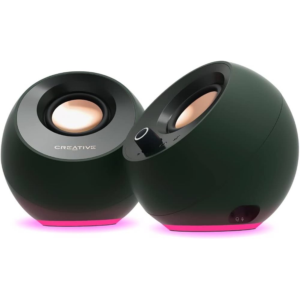 Creative Pebble Pro – RGB Bluetooth 2.0 колони, Зелен (Клас A)