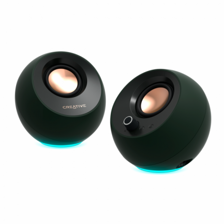 Creative Pebble Pro – RGB Bluetooth 2.0 колони, Зелен (Клас Б)