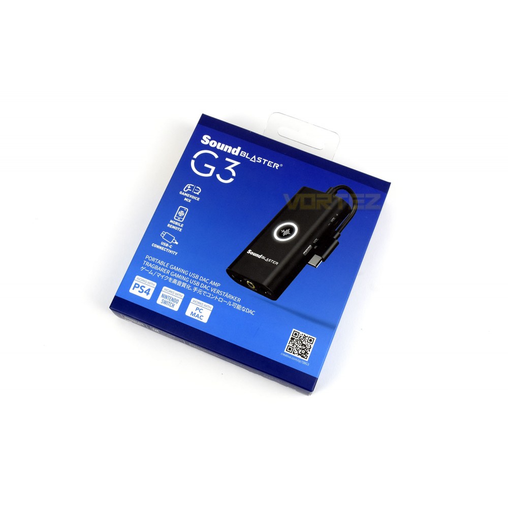 Creative Sound Blaster G3 USB-C DAC/AMP за PS4, PS5, Nintendo Switch | Разопакован