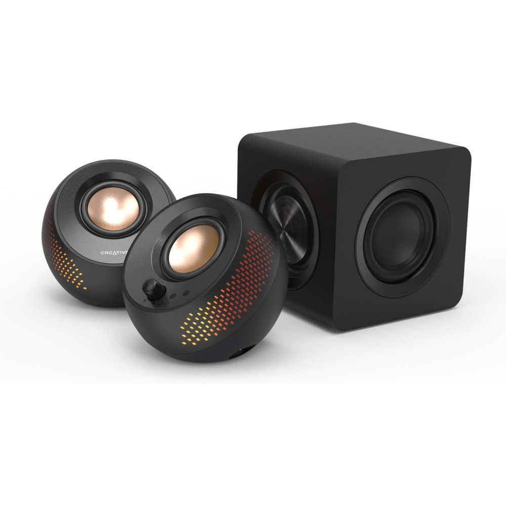 Creative Pebble X Plus – RGB 2.1 колони с Bluetooth 5.3 и USB аудио, до 30W (Клас Б)