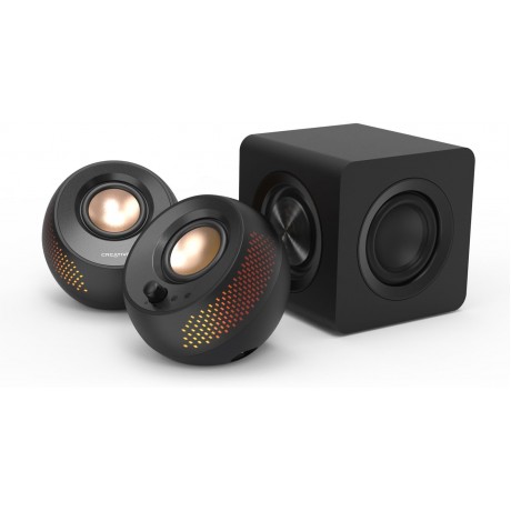 Creative Pebble X Plus – RGB 2.1 колони с Bluetooth 5.3 и USB аудио, до 30W (Клас Б)