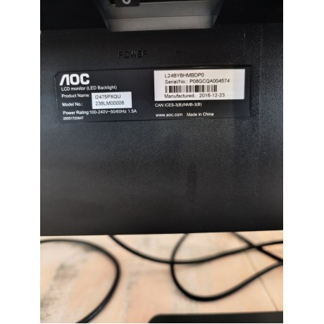 AOC I2475PXQU – 24" IPS Full HD монитор с USB Hub и регулируема стойка | Клас A -