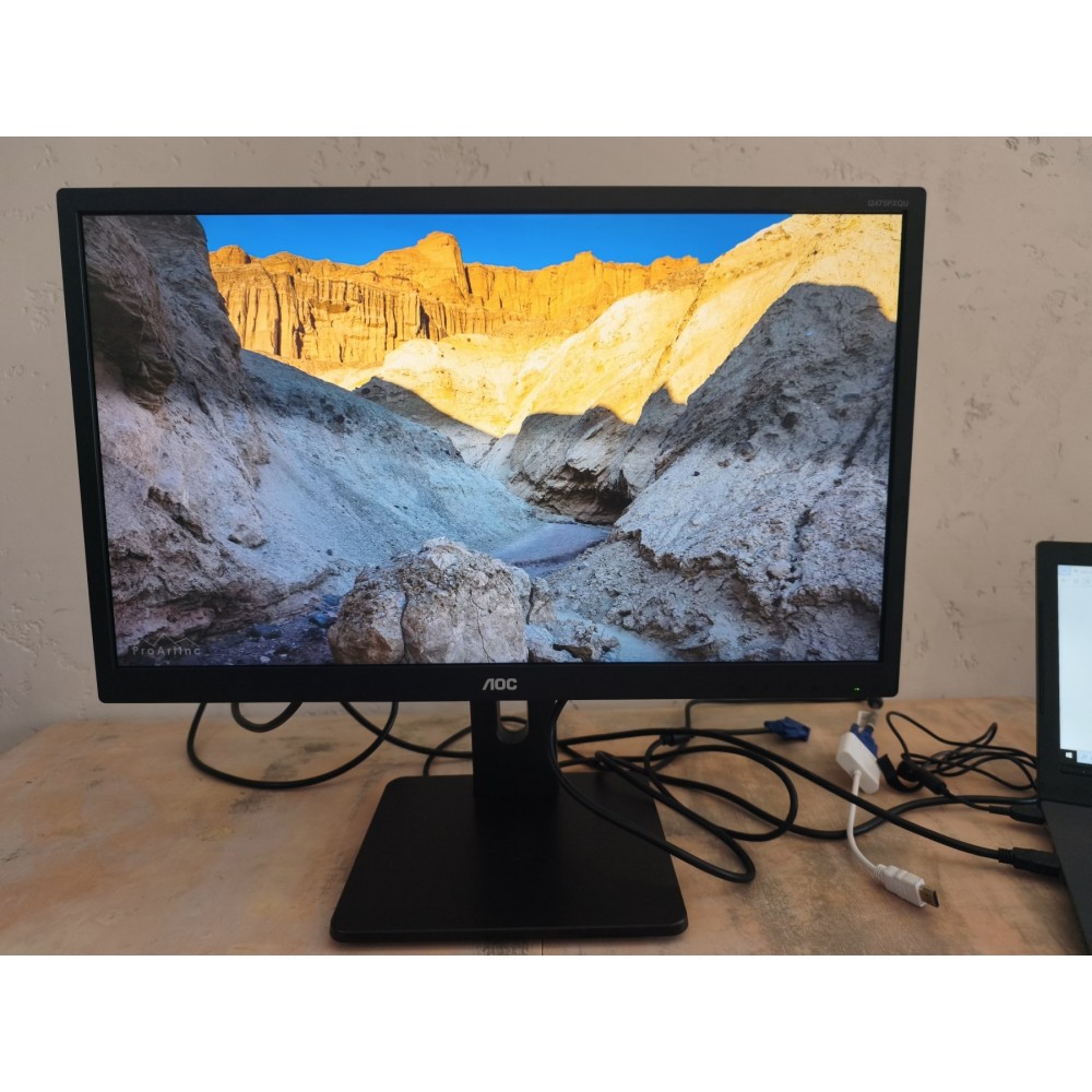 AOC I2475PXQU – 24" IPS Full HD монитор с USB Hub и регулируема стойка | Клас A -