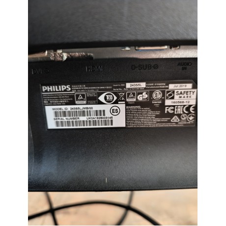 Монитор Philips 243S5L – 24" Full HD монитор с HDMI, DisplayPort и USB Hub | Клас Б