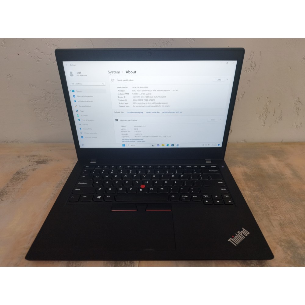 Lenovo ThinkPad L14 Gen 1 | AMD Ryzen 5 PRO 4650U | 8GB RAM | 256GB M.2 SSD | 14″ FHD | Клас A