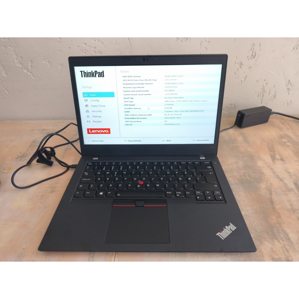 Lenovo ThinkPad L14 Gen 1 | AMD Ryzen 3 PRO 4450U | 8GB RAM | 256GB M.2 SSD | 14″ FHD | Клас A