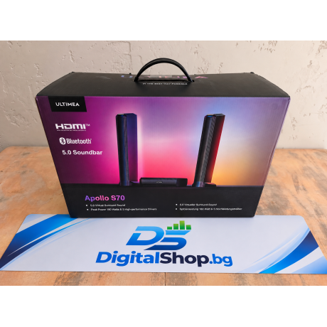 ULTIMEA Apollo S70 Lighting – 5.0 Soundbar с RGB осветление, Bluetooth 5.3 и App Control | Разопакован Клас А