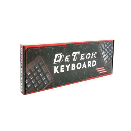 Клавиатура DeTech DE6079, USB, Кирилизирана, Черен - 6079
