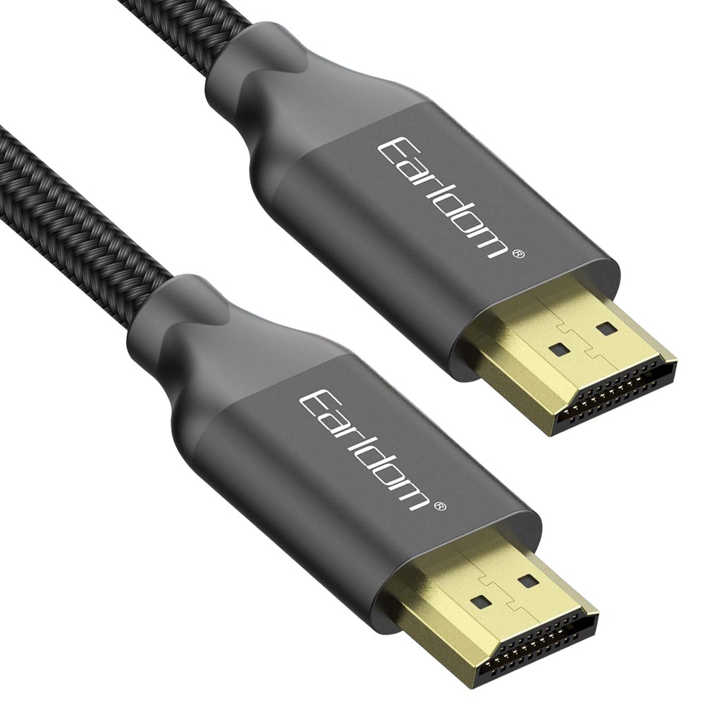 Кабел Earldom ET-W26 HDMI - HDMI, 5м., 4K, С оплетка, Черен - 18386
