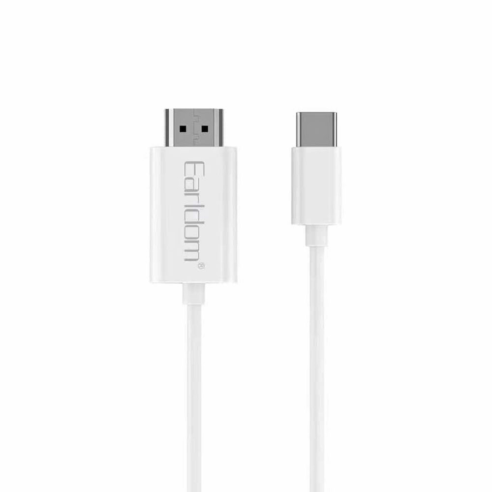 Кабел Earldom ET-W32, Type-C - HDMI 4K, 2м., Бял - 40375