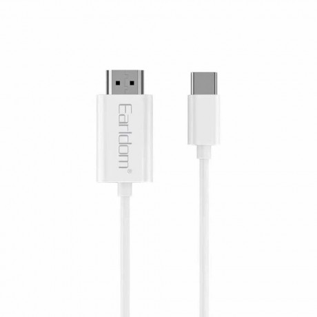 Кабел Earldom ET-W32, Type-C - HDMI 4K, 2м., Бял - 40375
