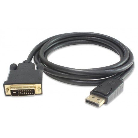Кабел DeTech DP DVI M/M, 14+1 cooper,1.8м, Черен - 18276