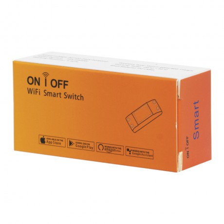 Смарт превключвател No brand PST-WF-S1, 1 канал, 220V, 10A, Wi-Fi, Tuya Smart, Бял - 91019